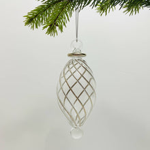 Load image into Gallery viewer, Dandarah (Ships from USA) - Blown Glass Small Ornament - Swirl Oval: Gold With Dots