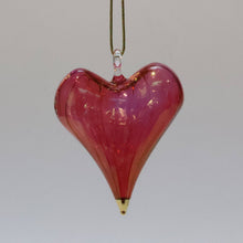 Load image into Gallery viewer, Dandarah (Ships from USA) - Blown Glass Ornament - Heart: Red