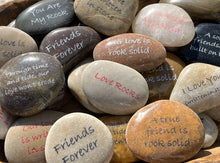 Load image into Gallery viewer, SHOPGIVECOURAGE - Inspirational Engraved RiverRock-A true friend is rock solid