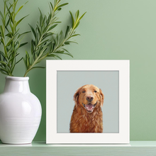 Load image into Gallery viewer, Cathy Walters Art - Good Boy Golden Happy Square