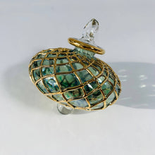 Load image into Gallery viewer, Dandarah (Ships from USA) - Blown Glass Small Ornament - Diamond Toupie: Emerald