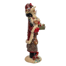 Load image into Gallery viewer, Kurt S. Adler, Inc. - 9" Snow Town Santa With Gift &amp; Snowman Table Piece