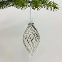 Load image into Gallery viewer, Dandarah (Ships from USA) - Blown Glass Small Ornament - Swirl Oval: Gold With Dots