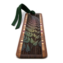 Load image into Gallery viewer, Mitercraft - Sword Fern Engraved with added Color Wood Bookmark