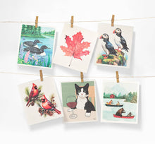Load image into Gallery viewer, Abbott - Cardinals &amp; Pine Cones Dishcloth