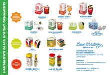 Load image into Gallery viewer, Love &amp; Victory - Martini Cocktail Holiday Ornament Christmas Decor