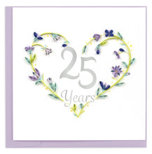 Load image into Gallery viewer, Quilling Card - Quilled 25th Wedding Anniversary Card