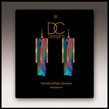 Load image into Gallery viewer, Illustrated Light &amp; DC Designs - Multicolor Copper Accent Multilayer Earrings