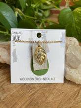 Load image into Gallery viewer, Tangled Up In Hue - Handmade Birch Bark Necklaces: Gold chain