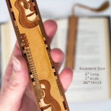 Load image into Gallery viewer, Mitercraft - Acoustic Guitar Handmade Engraved Wooden Bookmark