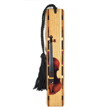Load image into Gallery viewer, Mitercraft - Violin (Color) Musical Instrument Handmade Wooden Bookmark