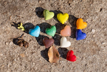 Load image into Gallery viewer, SHOPGIVECOURAGE - Glass Pocket Hearts - Choose From Three Color Schemes: Red
