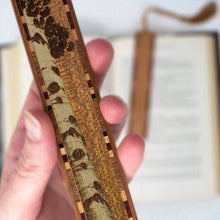 Load image into Gallery viewer, Mitercraft - Aspen Tree on Sapele Engraved Wooden Bookmark