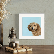 Load image into Gallery viewer, Cathy Walters Art - Good Boy Theo Happy Square