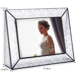 J Devlin Cornice In Vetro Colorato Multicolore – Stile Tiffany, Formato 4x6 Orizzontale, Fatta A Mano