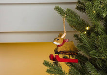 Load image into Gallery viewer, Abbott - Sledding Rabbit Ornament