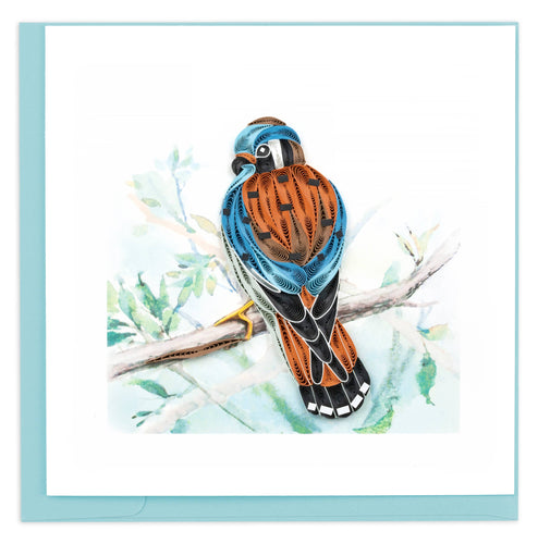 Quilling Card - American Kestrel Quilled Greeting Card