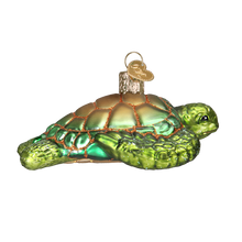 Load image into Gallery viewer, Old World Christmas - Green Sea Turtle Ornament.
