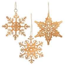Load image into Gallery viewer, Abbott - Flat Cutout Snowflake Ornament-3 Assorted 4&quot;D