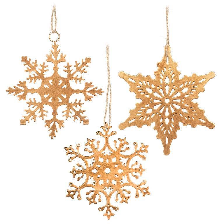 Abbott - Flat Cutout Snowflake Ornament-3 Assorted 4
