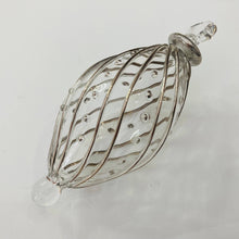 Load image into Gallery viewer, Dandarah (Ships from USA) - Blown Glass Small Ornament - Swirl Oval: Gold With Dots