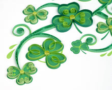 Load image into Gallery viewer, Quilling Card - Quilled Shamrocks Greeting Card