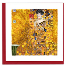 Load image into Gallery viewer, Quilling Card - Artist Series - Quilled Lady in Gold, Klimt Greeting Card