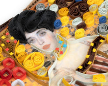 Load image into Gallery viewer, Quilling Card - Artist Series - Quilled Lady in Gold, Klimt Greeting Card