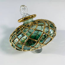 Load image into Gallery viewer, Dandarah (Ships from USA) - Blown Glass Small Ornament - Diamond Toupie: Emerald