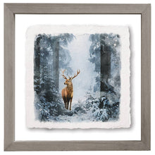 Load image into Gallery viewer, Sincere Surroundings - Winter Deer Forest - Floating Art Square