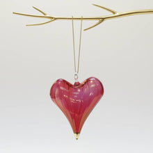 Load image into Gallery viewer, Dandarah (Ships from USA) - Blown Glass Ornament - Heart: Red