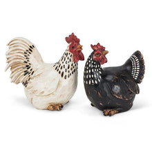 Load image into Gallery viewer, Abbott - S/2 Sitting Rooster &amp; Hen-4"&amp;5"L