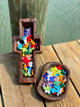Load image into Gallery viewer, SHOPGIVECOURAGE - Glass Pocket Cross - Sold Individually: Rainbow