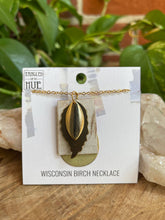 Load image into Gallery viewer, Tangled Up In Hue - Handmade Birch Bark Necklaces: Gold chain