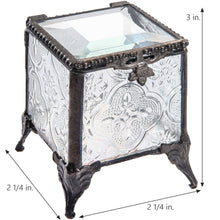 Load image into Gallery viewer, J Devlin Glass Art - Clear Textured Glass Ring Box J Devlin Box 153-2