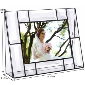 J Devlin Glass Art - Beveled Glass Picture Frame Pic 112 Series: 5x7 Horizontal