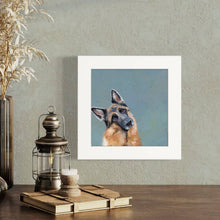 Load image into Gallery viewer, Cathy Walters Art - Head Tilt German Shepherd Happy Square