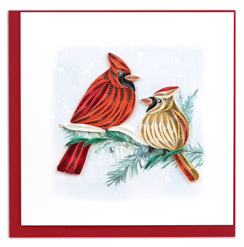 Quilling Card - Cardinal Pair