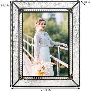 J Devlin Glass Art - Vintage Wedding Picture Frame 5x7