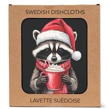 Load image into Gallery viewer, Abbott - Winter Raccoon Dishcloth
