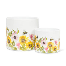 Load image into Gallery viewer, Small Sunflowers &amp; Bees Planter