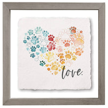Load image into Gallery viewer, Sincere Surroundings - Love Pawprint Heart - Floating Art Square