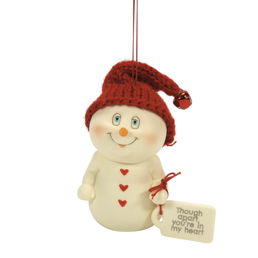 Snowpinions Though Apart, You're In My Heart Ornament