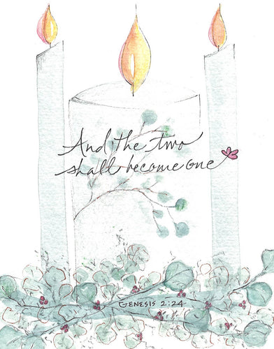 Credo Designs LTD - Unity Candle Wedding Greeting Card (Versed)