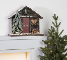 Load image into Gallery viewer, Abbott - Winter Cabin Facade with Tree