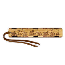 Load image into Gallery viewer, Mitercraft - Bicycles Engraved Wooden Bookmark