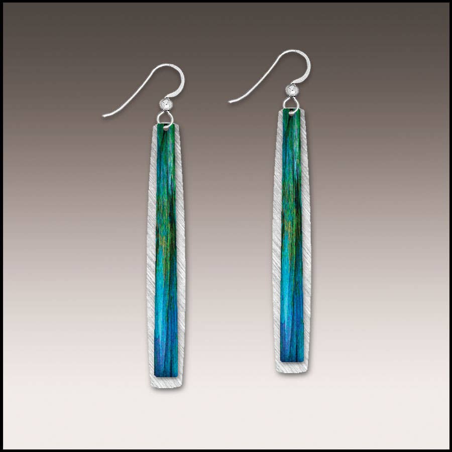 Illustrated Light & DC Designs - Blue Nature Abstract Icicle Multilayer Earrings