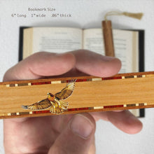 Load image into Gallery viewer, Mitercraft - Red Tailed Hawk Raptor Bird (Double Sided) Wood Bookmark
