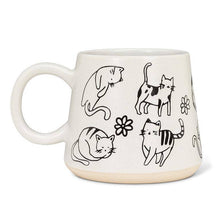 Load image into Gallery viewer, Abbott - Oversized Mug with Cats-4"H(17oz)
