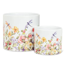 Load image into Gallery viewer, Large Dragonfly &amp; Floral Planter